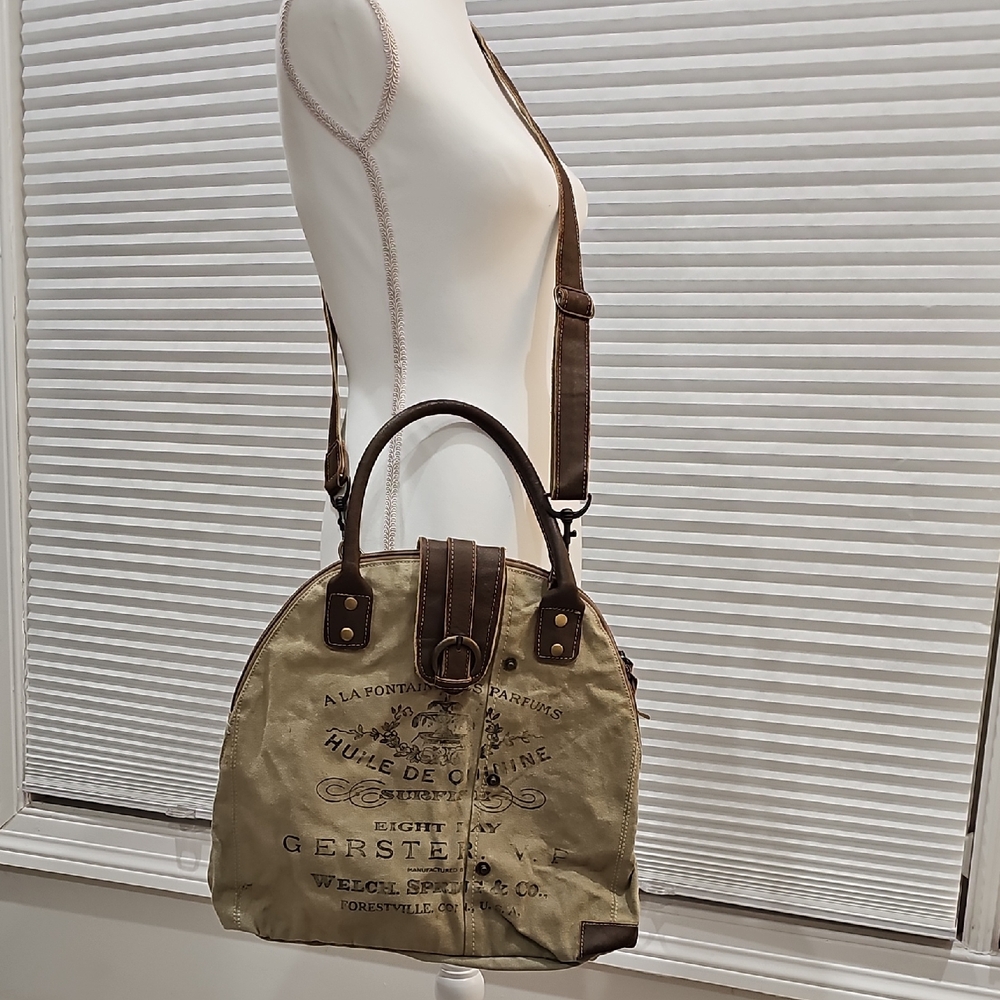Myra Bag Olive and Brown Crossbody Bag